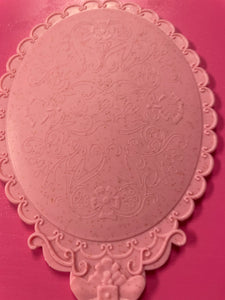 Vintage Look Pink Handheld Mirror