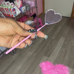 Bling Heart Checking Mirror