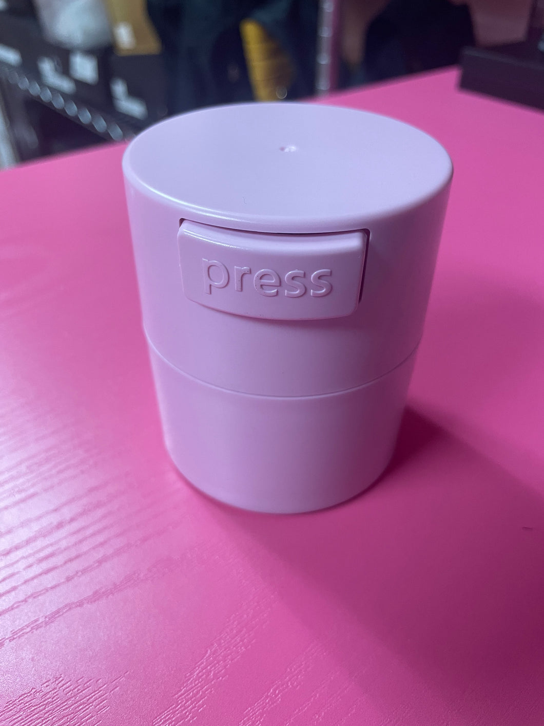 Pink Adhesive Container