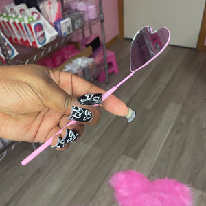 Bling Heart Checking Mirror