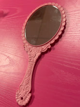 Load image into Gallery viewer, Vintage Look Pink Handheld Mirror