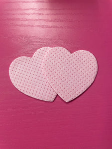 Heart Adhesive Wipes Pink