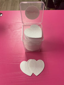 Heart Adhesive Wipes White