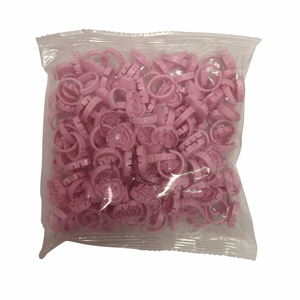 100pcs Heart Shaped Glue Rings - 2 Colors